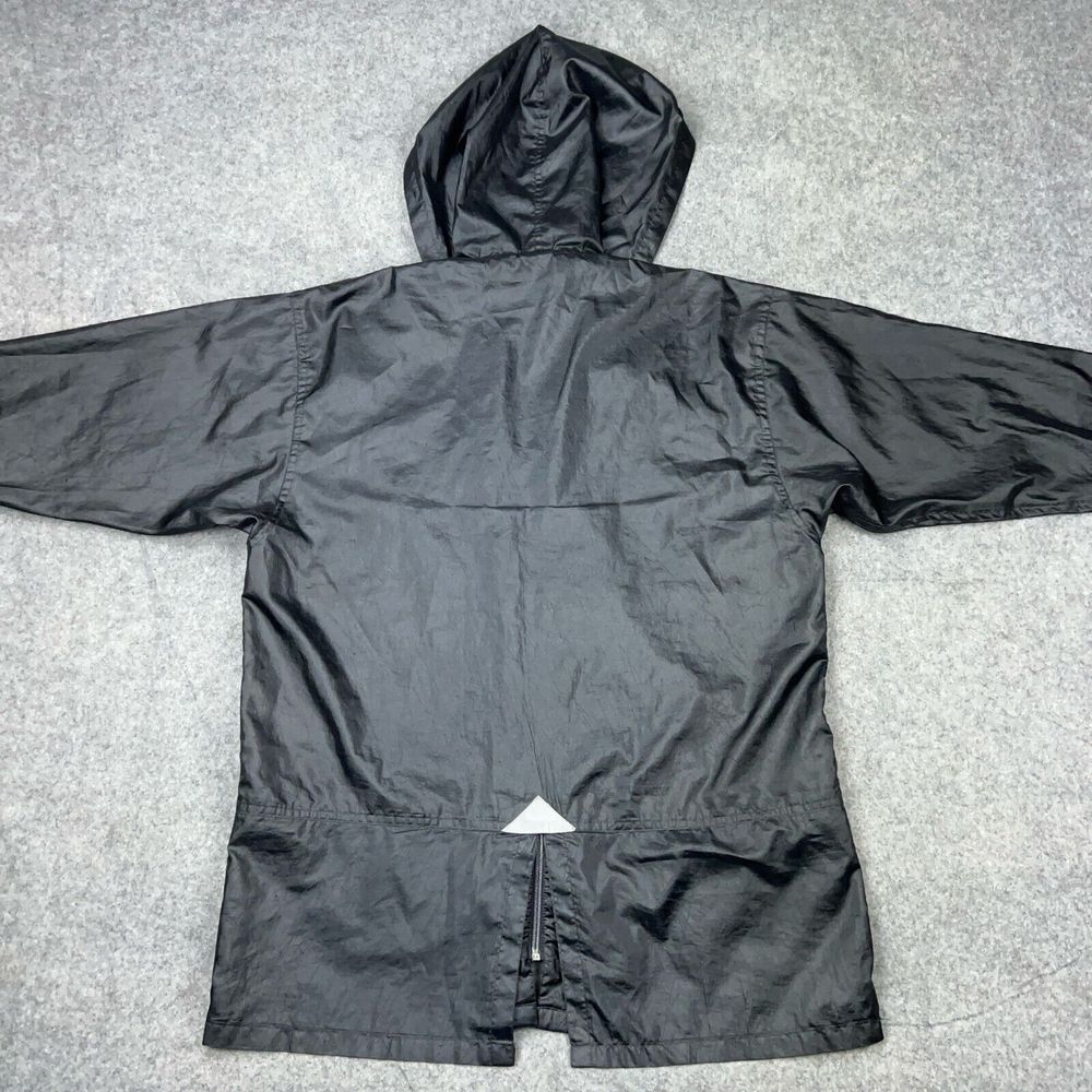 VTG Nike Elite Jacket Womens Medium Black Chore Hooded Windbreaker Running 80s - Picture 10 of 15